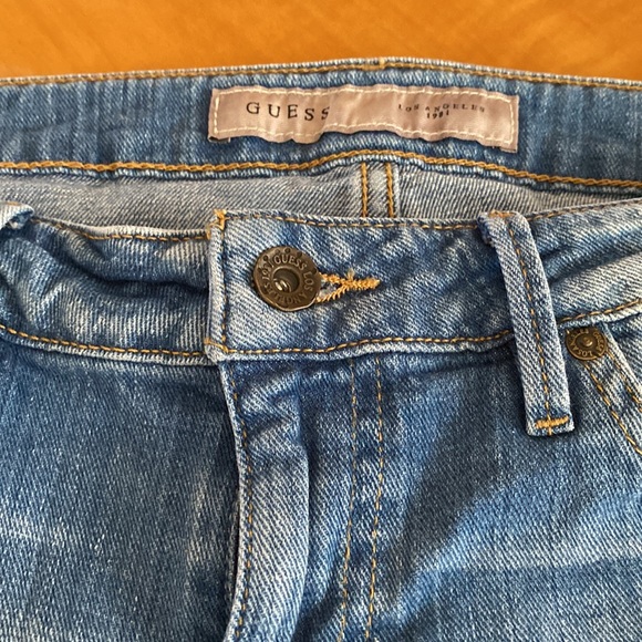 Guess bootcut jeans with lace insert, US size 30 petite lenth - Picture 3 of 7